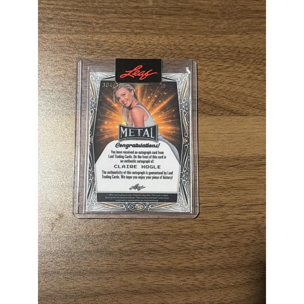 CLAIRE HOGLE signed auto 2023 LEAF METAL of /307